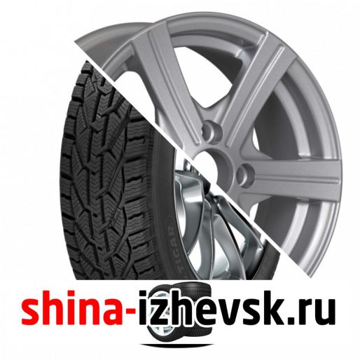Колесо в сборе Tigar Winter 185/60 R15 T 88 + Tech Line 544 6xR15 5×114.3 ET38 DIA67.1 Серебристый в Ижевске
